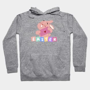 Cute Pink Bunny Easter Hoodie